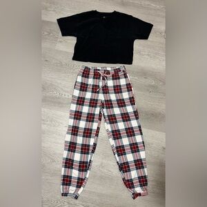 Hollister Gilly Hicks Plaid Pajama Set size XS